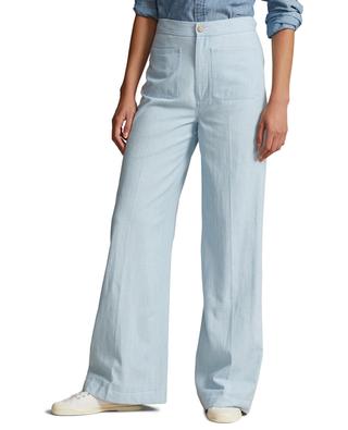 Light-washed chambray high-rise flared trousers POLO RALPH LAUREN
