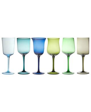 Diseguale set of 6 wine glasses BITOSSI