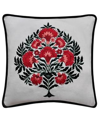Suzani INC03 floral embroidered square cotton cushion case LES OTTOMANS