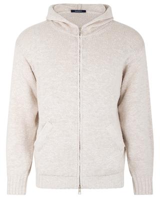 Cotton knit hooded full-zip cardigan 04651/