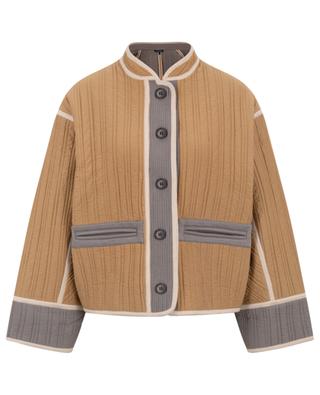 Patchouli quilted oversize cotton jacket SOEUR