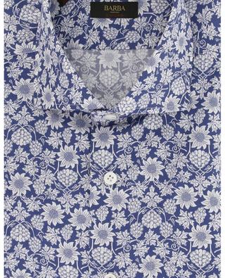 Langärmeliges Hemd aus Baumwolle mit Blütenprint BARBA