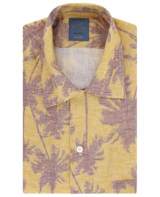 Chemise à manches courtes en lin imprimé palmiers Dandylife BARBA