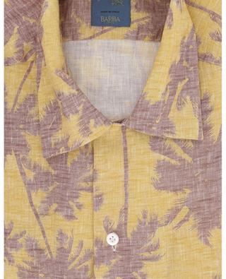 Chemise à manches courtes en lin imprimé palmiers Dandylife BARBA