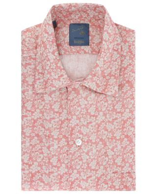 Kurzärmeliges Hemd aus Leinen mit Hibiskusprint Dandylife BARBA