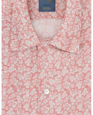 Kurzärmeliges Hemd aus Leinen mit Hibiskusprint Dandylife BARBA