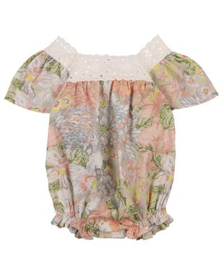Silver floral baby playsuit THE NEW SOCIETY