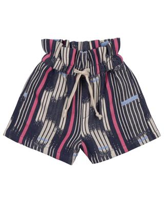 Echo striped girl's cotton shorts THE NEW SOCIETY