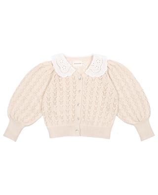 Rodney girl's openwork cardigan with embroidered collar THE NEW SOCIETY