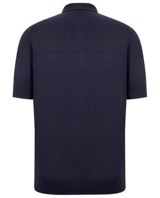 Cotton and silk short-sleeved knit polo shirt BRUNELLO CUCINELLI
