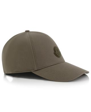 Leather logo adorned gabardine baseball cap MONCLER