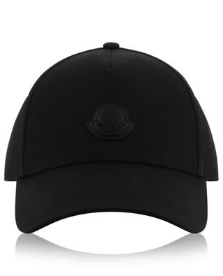 Leather logo adorned gabardine baseball cap MONCLER