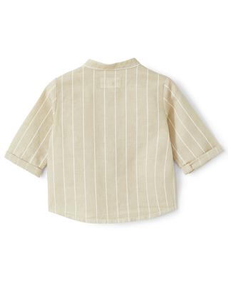 Striped linen and cotton baby shirt TEDDY & MINOU