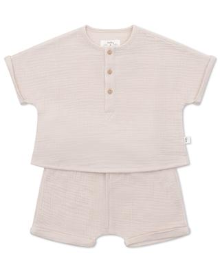 2-teiliges Shorts- und Hemd-Baby-Set aus Gaze TEDDY & MINOU