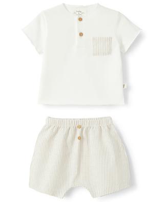 Baby-Set gestreifte Shorts und T-shirt TEDDY & MINOU