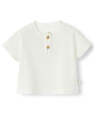 T-shirt bébé à col rond boutonné TEDDY & MINOU