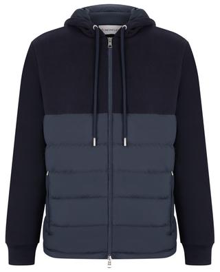 Hooded full-zip sweatshirt with down parts MONCLER