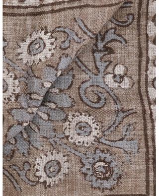 Paisley printed silk and linen pocket square BRUNELLO CUCINELLI