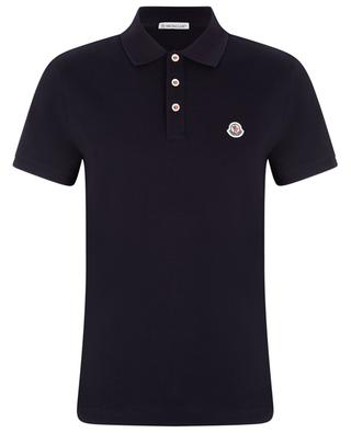 Logo patch adorned short-sleeved fitted polo shirt MONCLER