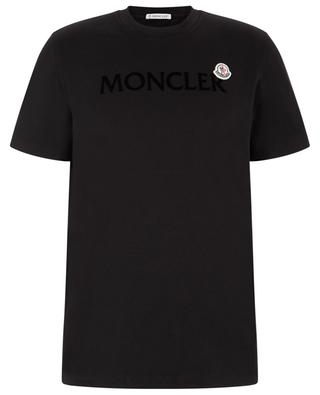 Jersey-T-Shirt mit Flock-Logo und Hahnenpatch MONCLER