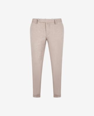 Slim-Fit linen trousers B SETTECENTO