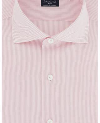 Eduardo finely striped cotton and linen shirt FINAMORE