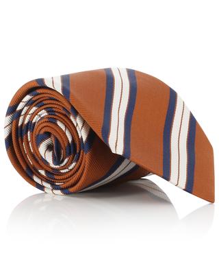 Krawatte mit diagonalen Streifen aus Seide FIORIO