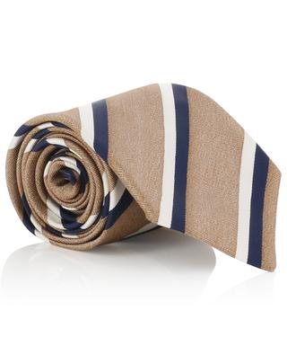 Cravate à rayures diagonales en soie FIORIO