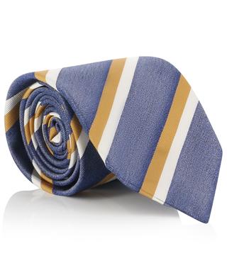 Cravate à rayures diagonales en soie FIORIO