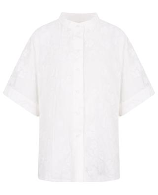 Seersucker short-sleeved shirt BEATRICE .B