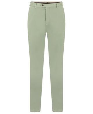 City cotton and silk slim fit chino trousers GERMANO