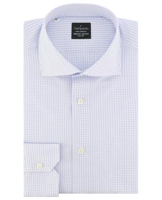Gingham check cotton long-sleeved shirt GIAMPAOLO