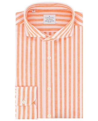 Linen long-sleeved striped shirt GIAMPAOLO