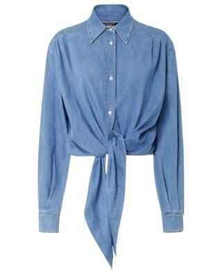 Denim long-sleeved shirt with front ties JACOB COHEN COUTURE