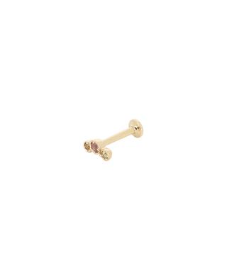 Crescent Pastel yellow gold and stone ear piercing AVINAS