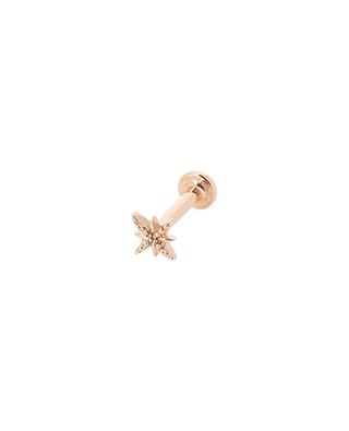 Star pink gold and diamond ear piercing AVINAS