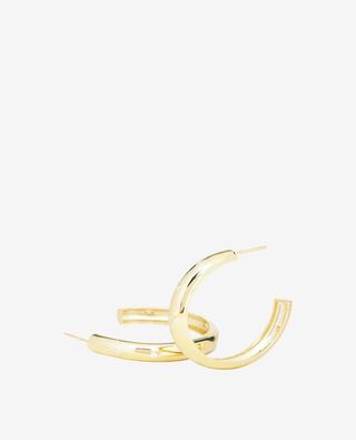 Veloce gold-tone hoop earrings with zircons - 35 mm AVINAS