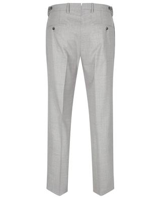 Pattern 54 Tapered Fit mottled virgin wool slim fit trousers INCOTEX