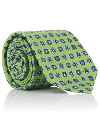 Diamond and square patterned silk tie KITON