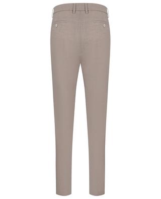 Far cashmere and linen slim fit trousers with waistband tucks MARCO PESCAROLO