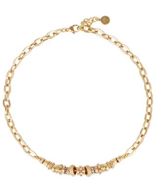 Marquiza strass adorned golden necklace GAS BIJOUX