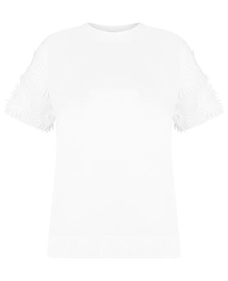 T-shirt en jersey orné d'applications marguerite AKRIS PUNTO