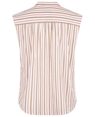 Striped cotton sleeveless blouse YVES SALOMON