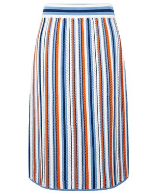 Striped crochet midi skirt AKRIS PUNTO