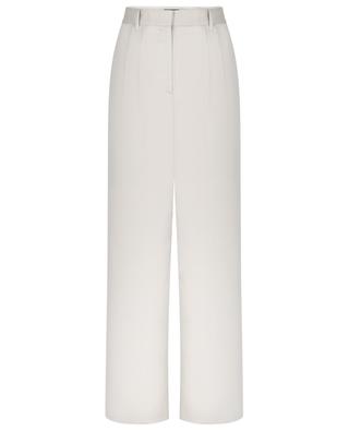 Wool and cotton wide-leg trousers with waistband tucks BARBARA BUI