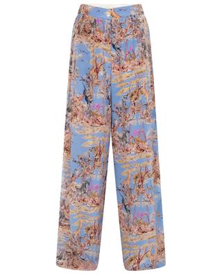 Patrice wide-leg safari-printed silk trousers MOMONI