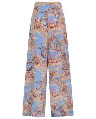 Patrice wide-leg safari-printed silk trousers MOMONI