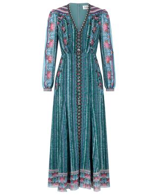 Annabel-B printed silk georgette midi dress SALONI