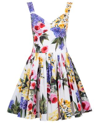 Mini robe bustier en popeline fleurie Jadin DOLCE & GABBANA