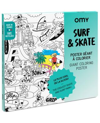 Poster géant à colorier Surf & Skate OMY